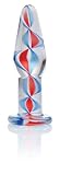 Don Wand Glass Pleasure Plug, Old Glory Helix