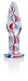 Don Wand Glass Pleasure Plug, Old Glory Helix