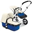 Bugaboo Cameleon Bright Blue Base, Off-White DENIER Fabric NEW!