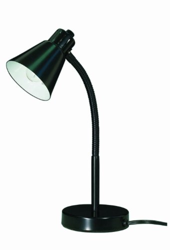 Satco Products 60/844 Goose Neck Desk Lamp, Black, Small On Sale