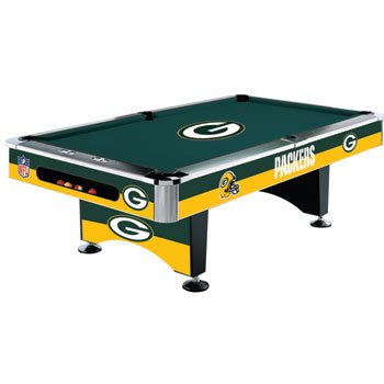 Green Bay Packers Team Logo 8 Foot Pool Table WITH Logo Felt