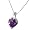 Goldmaid Damen-Collier Herz 585 Weißgold 1 Amethyst 3 Diamanten 0,01ct Fa C3814WG