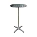 2en1 Table de bar bistrot et mange debout alu inox nouveau modèle 4 pieds