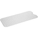 Simple Deluxe Slip-Resistant Bath Mat, Extra Long, Clear