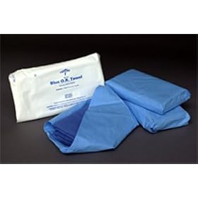 Medline O.R. Towels - Sterile Virgin O.R. Towels, 17' x 27' Pre-Washed, De-Linted, Folded,