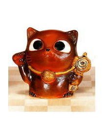 信楽焼　まねき　ねこ　（茶）　5号
