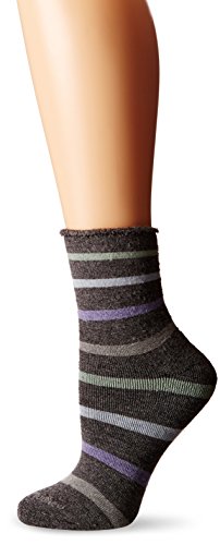Goodhew Women's Cushy Lounger Socks, Charcoal, Medium/Large
