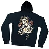 Lucky 13 Doll's LIL' MARY Womens Black Hooded Full Zip Sweatshirt