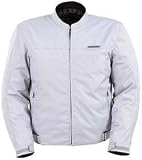 SLIP ON MOTORCYCLE JACKET SILVER SIZE:SML