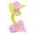 Childs push chair fan with clip - pink