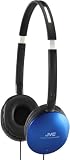 from JVC JVC iPhone and iPod Compatible Foldable Flats Headphones - Blue Model HAS150AX