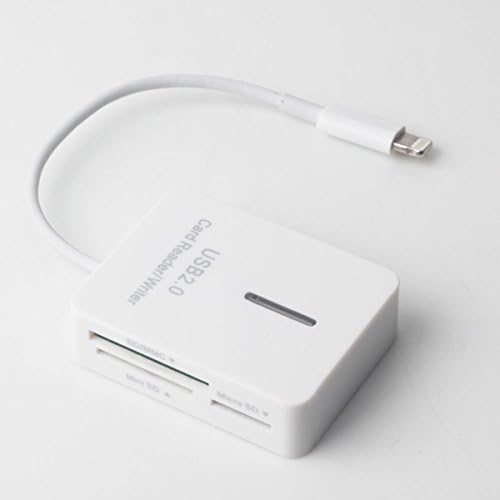 FIDELITY® 8 PIN 6 in 1 SD, mini SD, micro SD, M2, MS card reader Camera Connection Kit, Connects Memory cards To iPad 4, iPad Mini, iPad air, iPad Mini 2, iPad5 -UPDATED MODEL WORKS GREAT WITH NEW IOS (Does not work with iPhone)