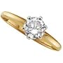 14Kt Yellow Gold Solitaire Diamond Ring