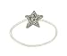 Toe Ring - T38 - Crystal Illusion - Small Star ~ Clear