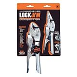 Buy 2 Pc. Set with 10 Curved Jaw and 9 Needle Nose Self-Adjusting Pliers by LockJaw