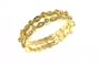 18k Yellow Gold Square Oval Milgrain Ring Set w/ Diamonds (.22ctw, G, VS) by Diana Heimann