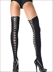 Corset Back Thigh Highs