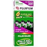 FujiFilm - Bonus Value Six Pack Super HQ 200 Color Print Film Six Rolls, 144 Total Exposures
