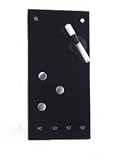 Zeller 11612 Memobord mit Haken, Glas / 20 x 4 x 40, schwarz