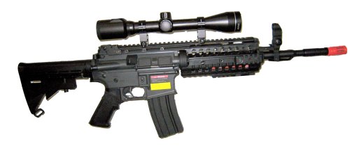 JG M4 RIS System with Rifle Scope Sniper Airsoft Gun 500 FPS