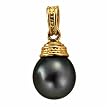 14kt Yellow Gold Tahitian Pearl Blossoms Pendant