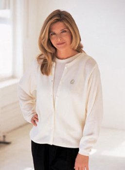 Ladies Cashmere Like Cardigan Sweater w/ Initial Q