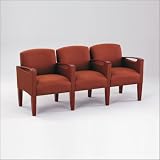 Fabric Three Seater with Center Arms Brewster Series Collection by Lesro - F3453K6