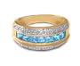 10KT Ladies Diamond and Blue Topaz Ring