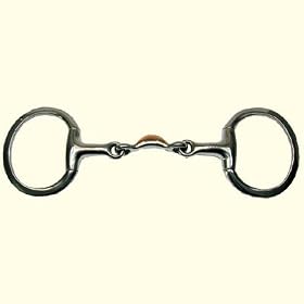 Quarter Moon Copper Eggbutt Snaffle Bit - 5 inch