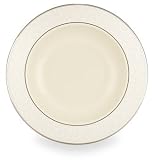 Lenox Pearl Innocence Platinum Banded Ivory China Pasta Bowl/Rim Soup