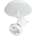 Globe Siena One-Light Flush Mount Ceiling Fixture with Frosted Glass Backplate, White #57455
