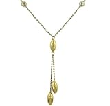 Ladies 18 Fashion Lariat Pebble Necklace