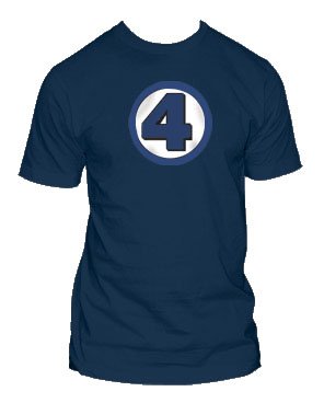  Fantastic Four Logo Navy Shirt
