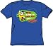 Mighty Mouse HERE I COME Classic Retro Cartoon Adult Royal Blue T-shirt, XL