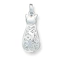 Sterling Silver Fancy Cat Charm with 20 inch Sterling Silver Chain