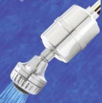 Crystal Quest Shower Filter Chrome with Massage Shower Head