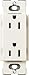 Lutron 15 Amp Tamper-Resistant Duplex Receptacle, SCRS-15-TR-BI, Biscuit