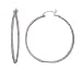 1 Ct. Round Cut Inside-Out Diamond Hoop Earrings in 14K White Gold