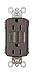 Legrand-Pass & Seymour 1597TRCC4 Self-Test GFCI Receptacle Outlet with Wall Plate, 15Amp 125V, Brown