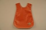 Child's / Toddler's Art Smock, Burnt Orange with Gingham Trim