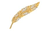 14K Two Tone Leaf Pin