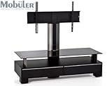 EL120H Mobüler TV RACK GOLD SERIE MIT TV HALTER OPTIONALE FARBKOMBINATIONEN HOCHGLANZFURNIERTE SCHUBKÄSTEN