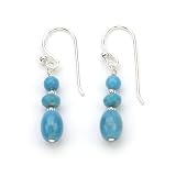 Barse Turquoise Bead Sterling Silver Frechwire Earrings