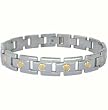 Stainless Steel Two Tone Bracelet - 8.25'' long