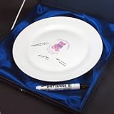 Teddy Message Plate - Pink. Can be personalised with up to 50 characters/letters