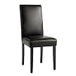 Leather Parsons Chair - Black