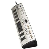 Tripp Lite HTPOWERBAR10 Home Theater Surge Protector Suppressor 10 outlets 3coax 5700 Joules RJ11