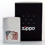 Patriotic Zippo Lighter- American Flag and Eagle