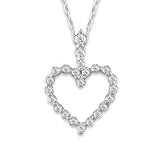 Colorless Diamond Heart Pendant 1/4ctw