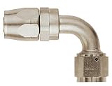 Aeroquip FCE4035 Nickel-Plated Aluminum -12AN Hose to Female -12AN 90-Degree Hose End Fitting
